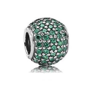 Retired green pave pandora charm